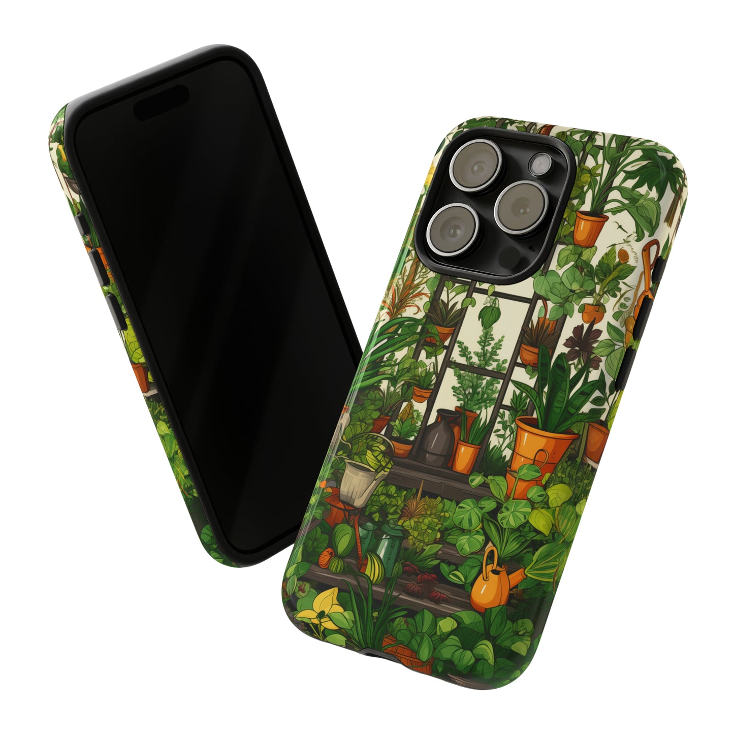 Joy of Gardening Abstract Drawing Style Phone Case / Beautiful Color Case - Tough Cases for iPhone 15, iPhone 14 and iPhone 13