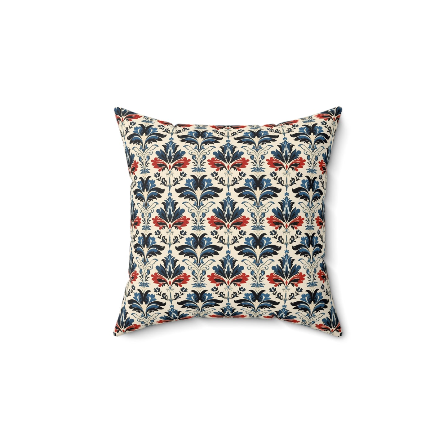 Majestic Floral Pattern Pillow - Spun Polyester Square Pillow