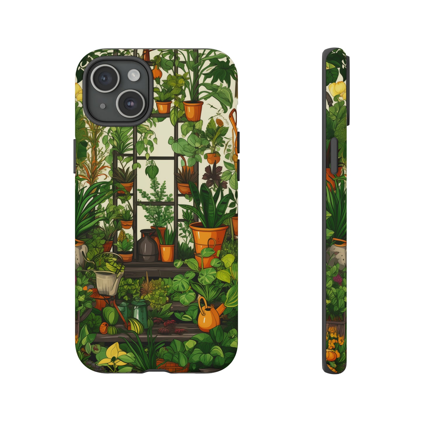 Joy of Gardening Abstract Drawing Style Phone Case / Beautiful Color Case - Tough Cases for iPhone 15, iPhone 14 and iPhone 13