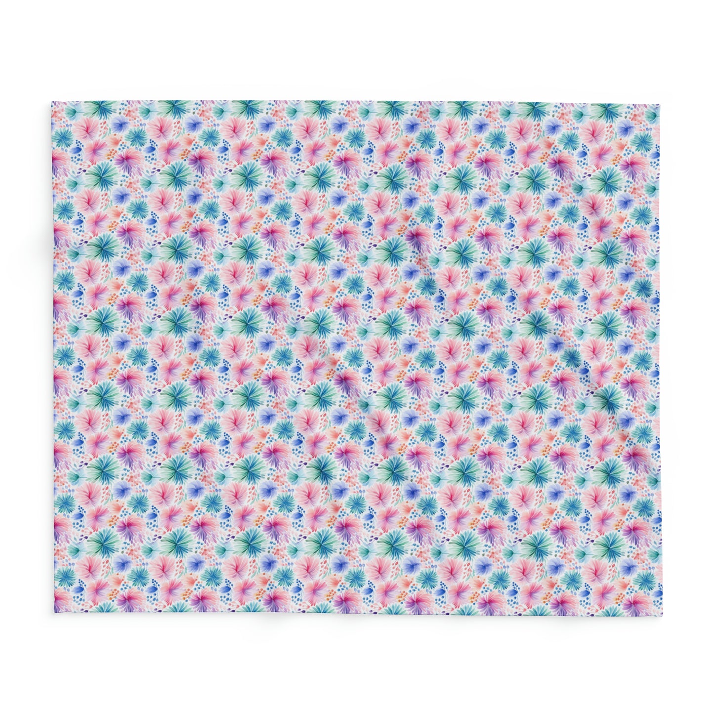 Beautiful Watercolor Floral Pattern Design Arctic Fleece Blanket