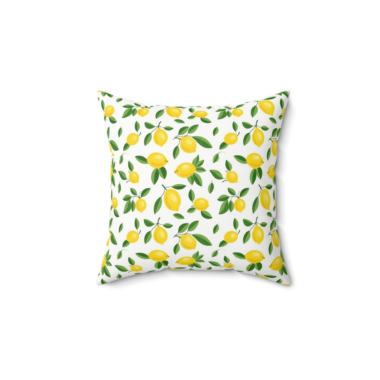 Gardening Lovers Collection - Classic Minimalist Summer Lemon Citrus Pattern Pillow - Spun Polyester Square Pillow