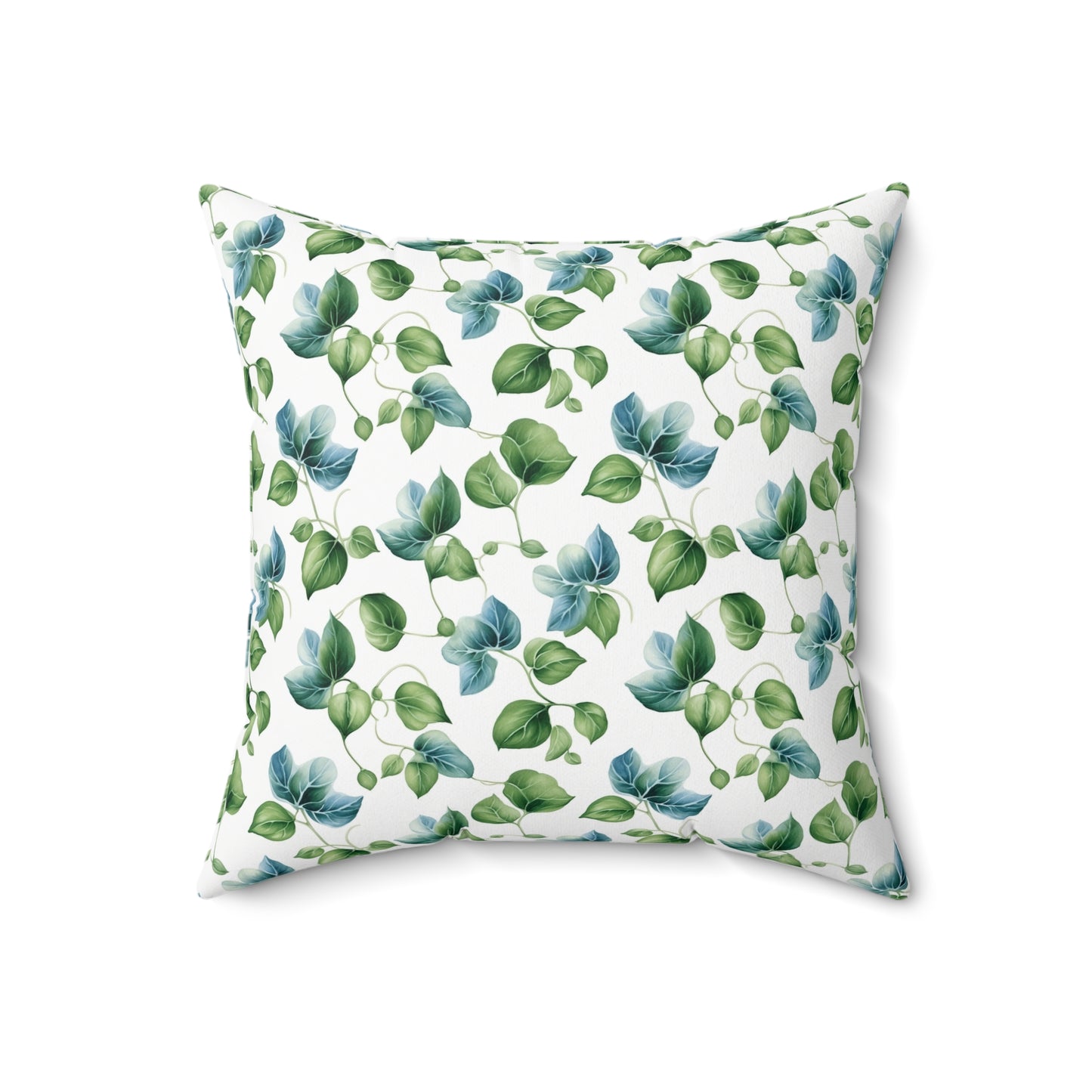 Gardening Lovers Collection - English Ivy (Hedera helix) Herbal Garden Plants Pattern - Spun Polyester Square Pillow - Perfect Gift